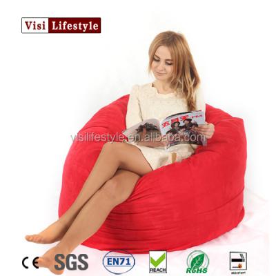 China SOFA BED FT Microsuede Faux Fur Velvet Fabric Foam Sit Bag With Strong Polyester Coating for sale