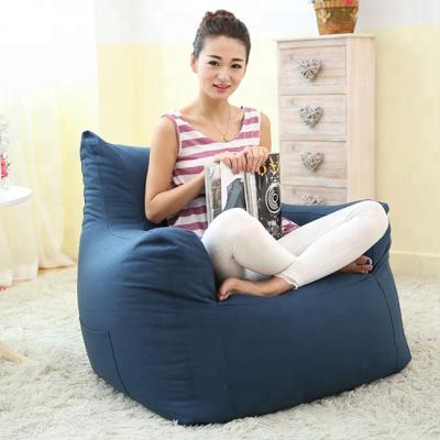 China Armchair 2018, fashion polyester bean bag sofa recliner factory armchair navy beanbag wholesale for sale