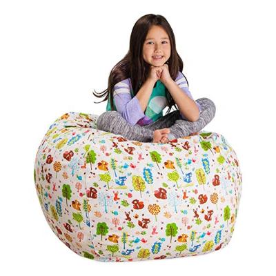 China Dropshipping Bean Bag Chair Hot Sale Canvas Kids Storage Bean Bag Seat Chair Kids Play Outdoor Gaming Bean Bag Chairs for sale