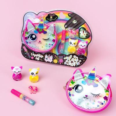 China Colorful Attractive Bag Little Kid Makeup Set Imaginative Play Makeup Toys for sale