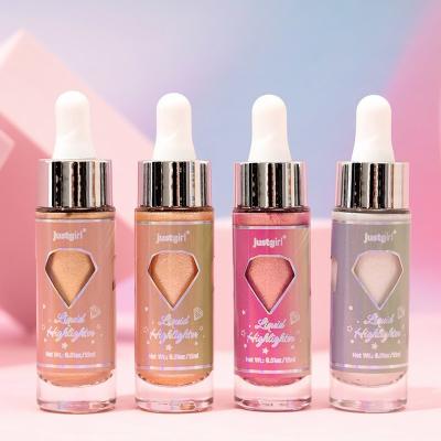 China Gold Vegan Glitter Makeup Highlighter Liquid 15ml Long Lasting Multipurpose for sale