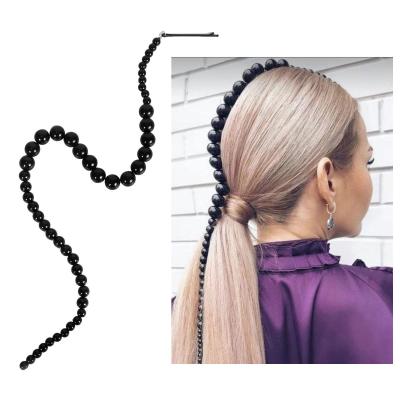 China Wholesale Elegant Pearl Handmade Beaded Irregular Plastic Head Waist Hair Accessories Fashion Trend Headdress Hair Chain Chain for sale