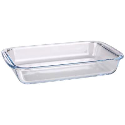 China Disposable Glass Tray Set /High Borosilicate Glass Bakeware Baking Set for sale