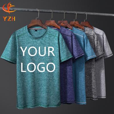 China Wholesale Sports Quick Dry Anti-Shrink T-shirt Running Men's Yoga Dry Fit Plus Size T-shirt for sale