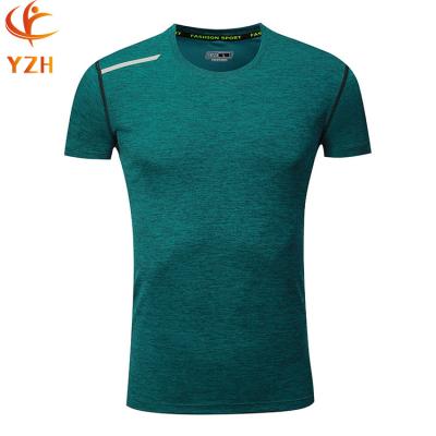 China Seamless Mens Gym Shirts Custom Sports Shirt Short Sleeve Anti-Shrink for sale