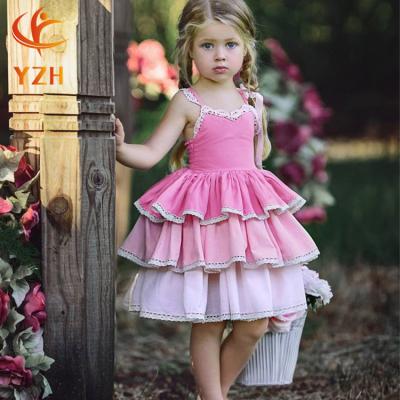 China China Breathable Cheap One Piece Dresses Girl Pink Dress Kids Lovely Girls Dress Dresses Kids for sale