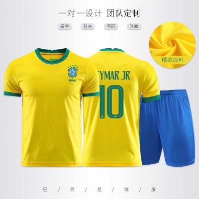 China European Size Soccer Jersey Football Club Tracksuit Camisetas De Futbol Spain Quick-drying Custom Brazil Soccer Shirt Thai for sale