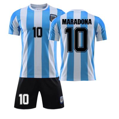 China Quick-Drying Argentina Maradona Retro Soccer Jerseys Wear For Men's King Of The Football for sale