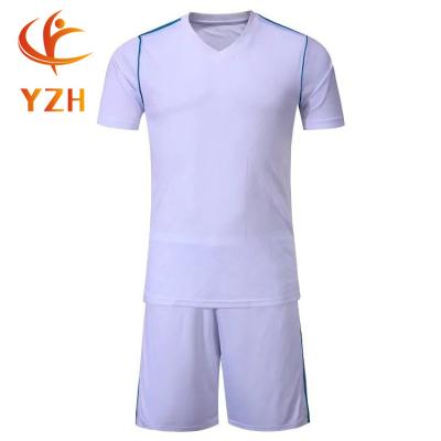 China 2018 World Cup Custom White Black Blue Soccer Jersey Sets for sale