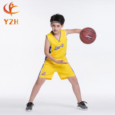 China Wholesale Cheap Antibacterial Reversible Mesh Basketball Empty Tank Tops For Kids for sale