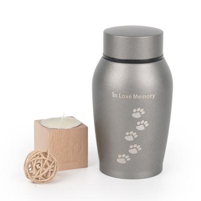 China Wholesale Viable Pet Urns 400ml Metal Scrwed Lid Cat Dog Animal Urn For Memorial Pet Urn Pet Cremation Ashes Keepsake for sale