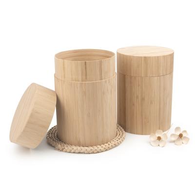 China European Bamboo Tube Cremation Urn Tube Style Pet Human Ashes Scattering Tube 100% Eco-Friendly Biodegradable Urns Wholesale Eco-Friendly Living Urn for sale