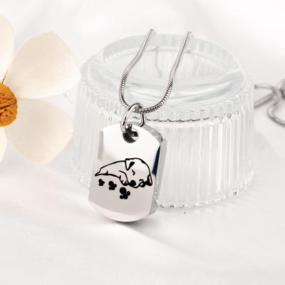 China Pet Viable Mini Urn Stainless Steel Pendant Necklace for Dog Cremation Ashes Keepsake Metal Urn Jewelry for Dog Ashe Memorial for sale