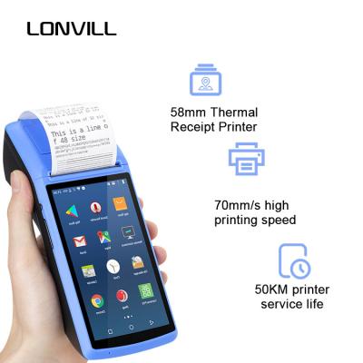 China SDK Customized POS System All In One POS Printer Touch Screen Terminals Handheld Mobile POS With Printer for sale