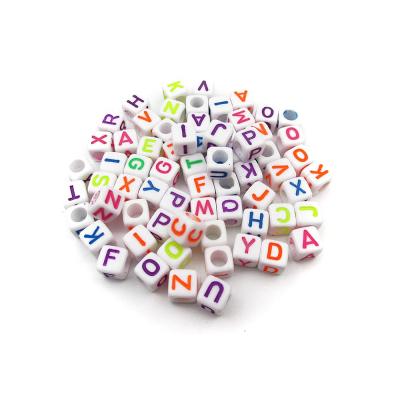 China Diy Craft Kit 66883 Multi Color Square Bead Diy Set Acrylic Alphabet Letter Beads Kits For Jewelry Making for sale