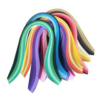 China Europe 8 Pieces Colorful Wool Art Kit Quilling Paper DIY Strips Decorative Paper Set with 8 Series Colors for sale