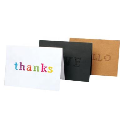 China Europe 29208 3pcs Stitchable Custom White Greeting Blank Letter Note Mini Thank You Card and Envelopes Printing for sale