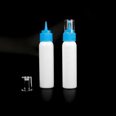 China Gift Packaging 21892 Wholesale 2 oz Reusable Plastic Squeeze Empty Colorant Dropper Bottles With Lid for sale