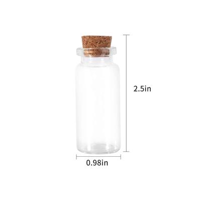 China 2017 New Customized Clear Glass Beads Bottle 21993 With Cork Stopper for sale