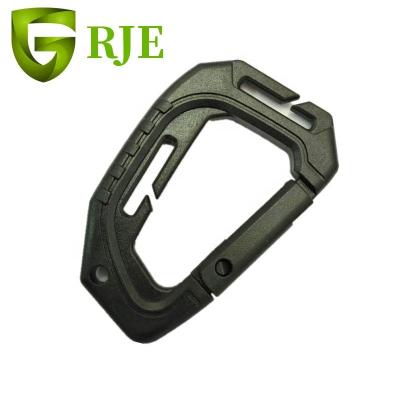 China Plastic Carabiner Clip Outdoor Tactical Plastic D Ring Shaped Locking Climbing Carabiner Clip, Plastic Carabiner Clip for sale