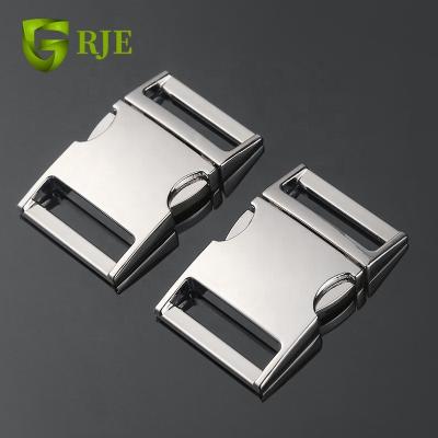 China Silver Metal Buckle Use For Bag 30mm Metal Buckle Silver Metal Release Buckle Hot Selling Metal Side Buckle For Bags Backpacks for sale