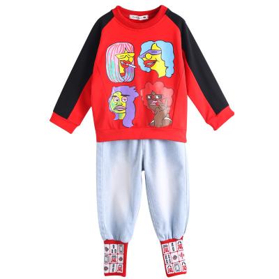 China Casual Wholesale Patterns Kid Clothes Girl Angels Jeans Fashion New Trend Full Bamboo Handmade Surplus Designer T-Shirts for sale