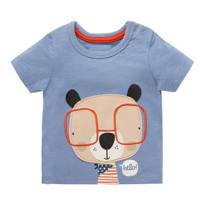 China Custom Breathable Boy's Brand Cartoon Dog Printing Casual T Shirt With Wholesale Price for sale