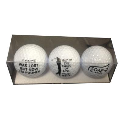 China Practice In The Range Custom Logo Golf Training Ball Two Layer Practice Rubber Golf Balls for sale