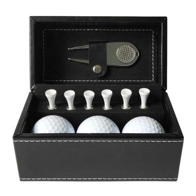 China Wooden Golf Gift Set Keepsake Box Kit Golf Gift Box Set Golf Ball Box for sale