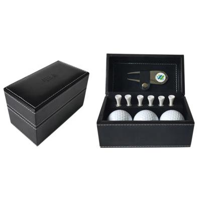 China Custom Personalized Wooden Golf Ball Marker Box Golf Gift Set for sale