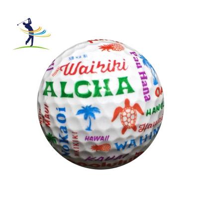 China Wholesale Multicolor Golf Balls For Amazon Tournament Selling Logo Printed Custom Full Color Ball Practice Golf String Golf Balls From Hawaii for sale