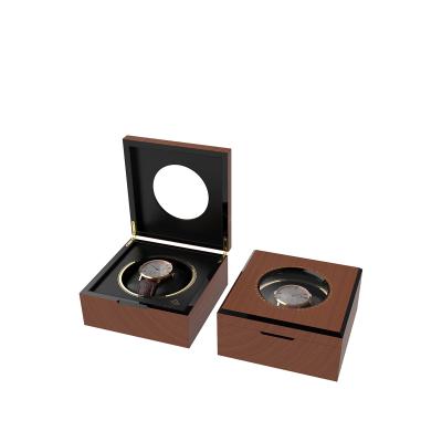 China SAWTRU Recyclable Elegant High End Simple Wooden Watch Jewelry Box With Stained Glass for sale