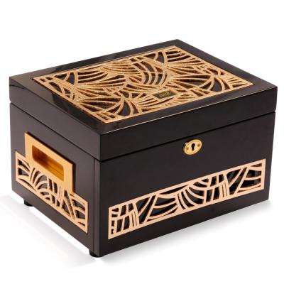 China Recyclable& Handmade Luxury Painting Wooden Jewelry/Jewelry Box Organizer With Mirror Customized Logo for sale