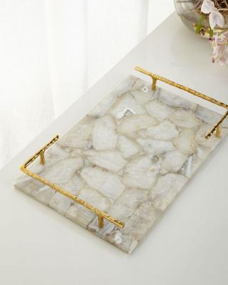 China New Design Viable Wholesale White Marble Dish Factory Wooden Tray for sale