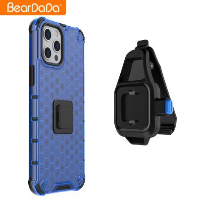 China Pants Belt Case Kickstand Back Belt Clip For iPhone 11 Pro iPhone 12 Max 2 In 1 Rugged Heavy Duty Shockproof Phone Case Generic Belt Clips for sale