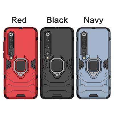 China Wholesale Anti-fall PC TPU Finger Ring Holder Car Magnet Shockproof Armor Phone Case For Xiaomi 10 Pro Cell Phone Case for sale