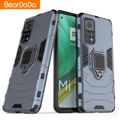 China Ring Holder Shockproof Armor Phone Shockproof Magnetic Case TPU PC Case for Xiaomi 10T pro for sale