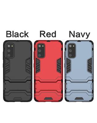 China Hot Sale Anti-fall Kickstand Holder Grip 2 in 1 Back Armor Phone Case Cover For Samsung S20 Ultra Hybrid PC Galaxy m30 a52 Tpu for sale