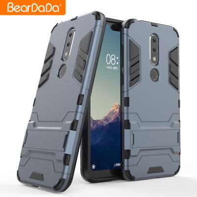 China OEM Armor TPU Shockproof Welcome Kickstand Hard PC Back Cover Case For Nokia 6.1 Plus for sale