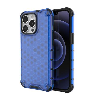 China Universal Anti-fall Honeycomb Pattern Shockproof Phone Case Back Cover For iPhone 13 pro for sale