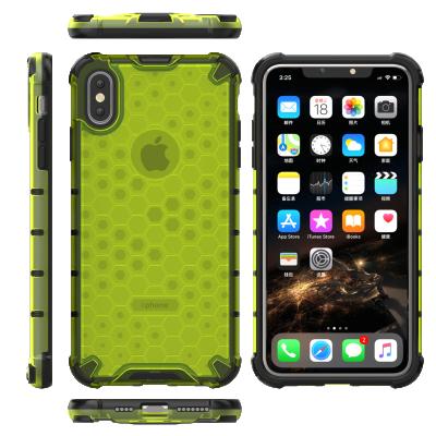 China Hot Selling Anti-drop Phone Accessories Shockproof Soft TPU Hard PC Honeycomb Case For Iphone XS Max Wholesale Custom Mobile Case for sale