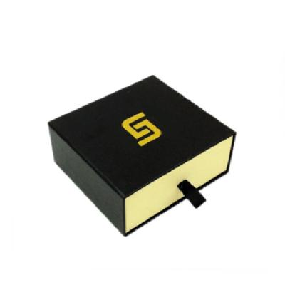 China Hot Sale Recycled Materials Gold Foil Drawer Box With Logo Gift Packaging Box Custom Made for sale