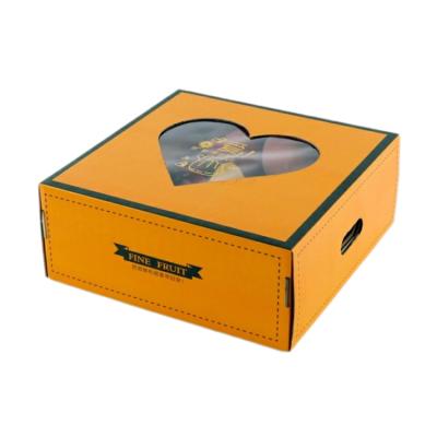 China Custom Recycled Materials Kraft Paper Food Box With PVC Window Shop Packaging Box for sale