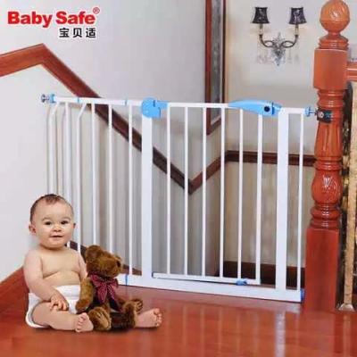 China Custom Made Metal+ABS Pet Safety Metal Baby Gate Stair Gate Metal Door High Strength Friendly Iron Door for sale