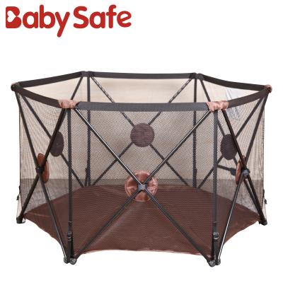 China 2021 Modern Baby Products Portable Mesh Kids Playpen Breathable Folding Baby Barrier for sale