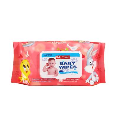 China Cleaning Non Woven Spunlace Water Wet Baby Wipes By Automatic Machine Making for sale