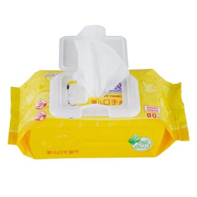 China OEM Wholesale Disposable Soft Cleaning Wet Tissue Paper Eco-friendly OEM Spunlace Hand And Face Baby Wet Tissue Paper for sale