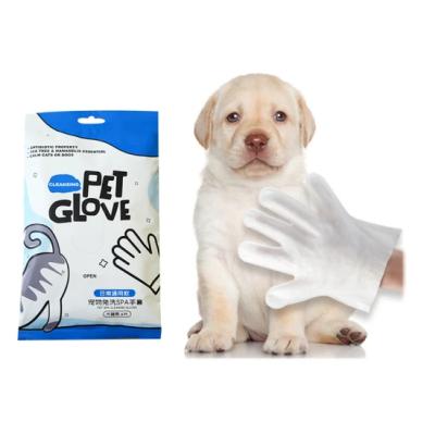 China Viable Pet Grooming Pet Ear Eye Cloths Pet Cloth Gloves Alcohol Free Deodorization Cleaning Wet Cloths for sale