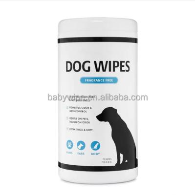 China Viable Wholesale Dog Cloths Wet Clean Wet Tissue Paper With Private Label Pet Cats Friendly Dogs Eyes Wet Cloths OEM Pet Cleaning Cloths for sale