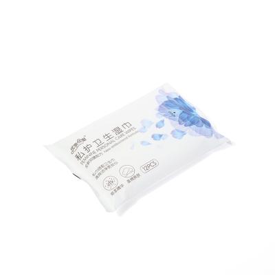 China Cleaning Mini Package Hygiene Intimate Flushable Individually Wrapped Feminine Wipes Custom Made For Women for sale